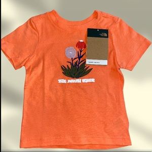 The North Face NWT Girls graphic tee in Miami orange size 3T and 4T